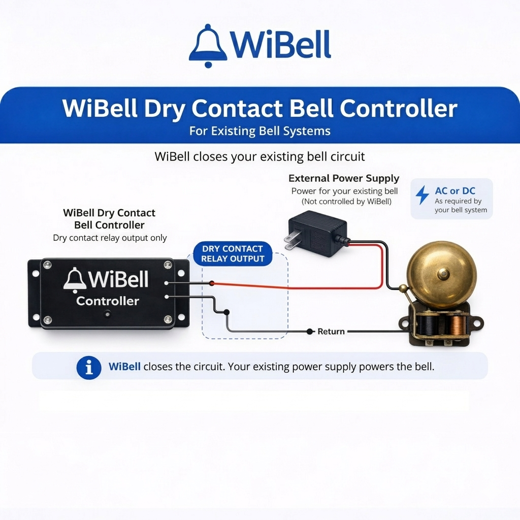 WiBell Dry Contact Bell Controller
